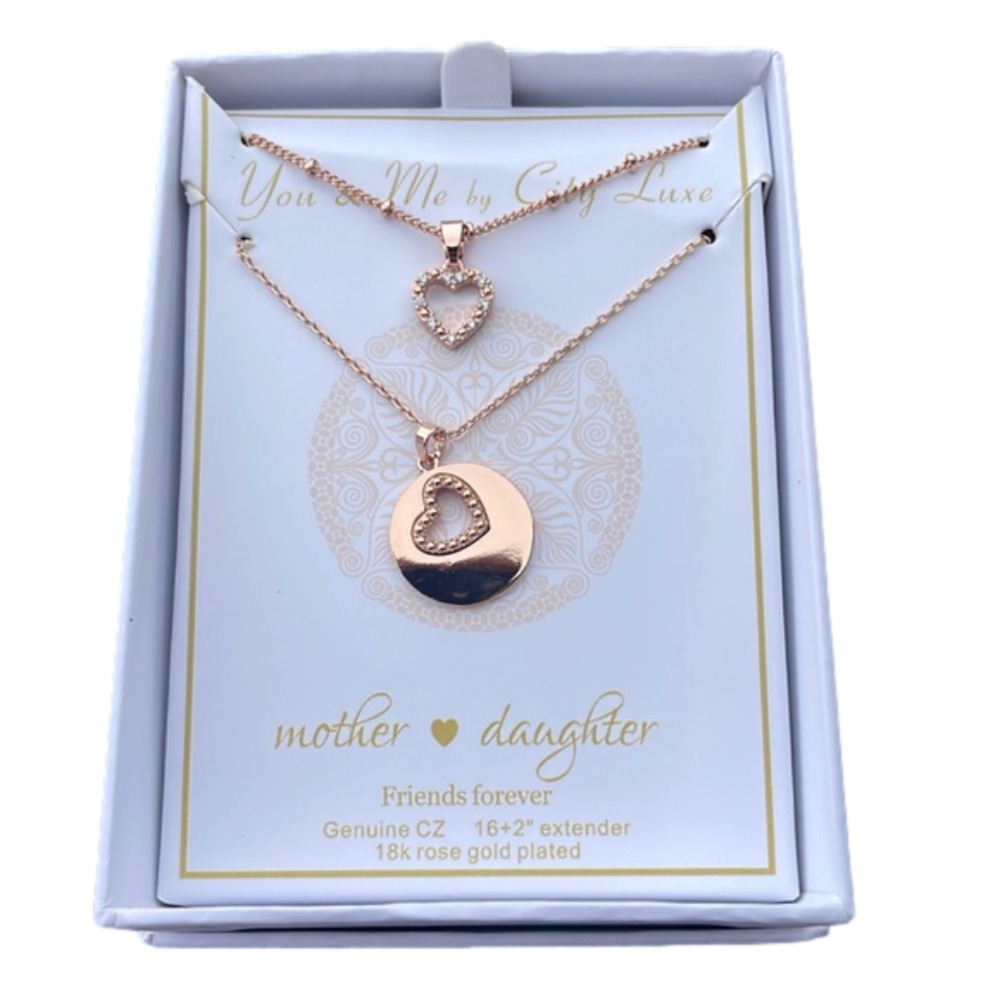 YOU & Me by City Luxe mother and daughter necklace set